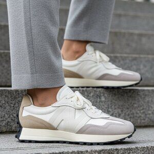 New Balance 327 Unisex Women 7 / Men 5.5  Sneakers Shoes Leather White Neutral